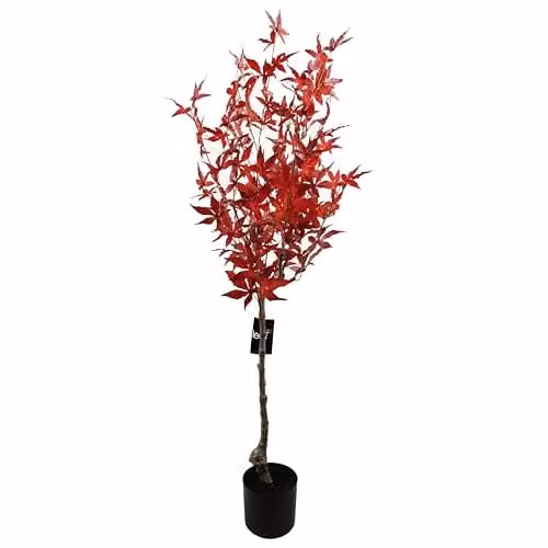 Leaf Design UK 120cm Artificial Red Autumn Maple Tree