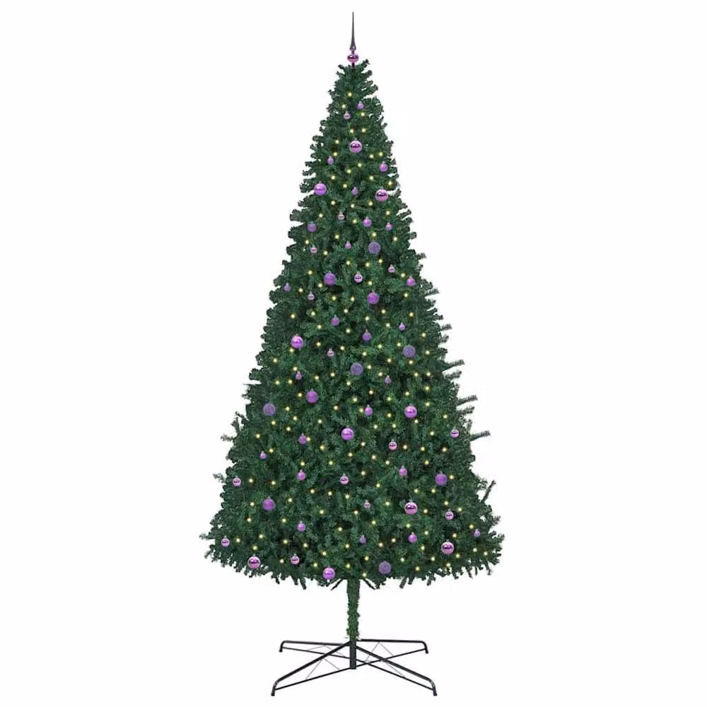 Berkfield Home Green Christmas Tree with Decorative String Lights, 400 cm – 3