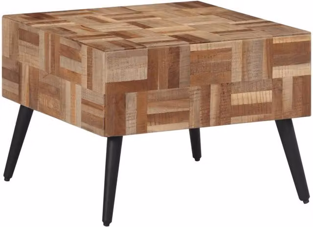 Berkfield Home Grey Solid Reclaimed Teak Coffee Table W/D/H: 55 x 55 x 40 cm
