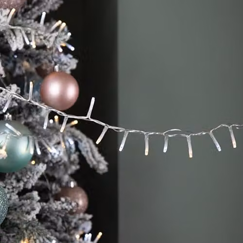 Samuel ALEXANDER TreeBrights Christmas String Lights with Timer, 1500 LED, White and Warm White on Clear Cable, 37.5m – 2