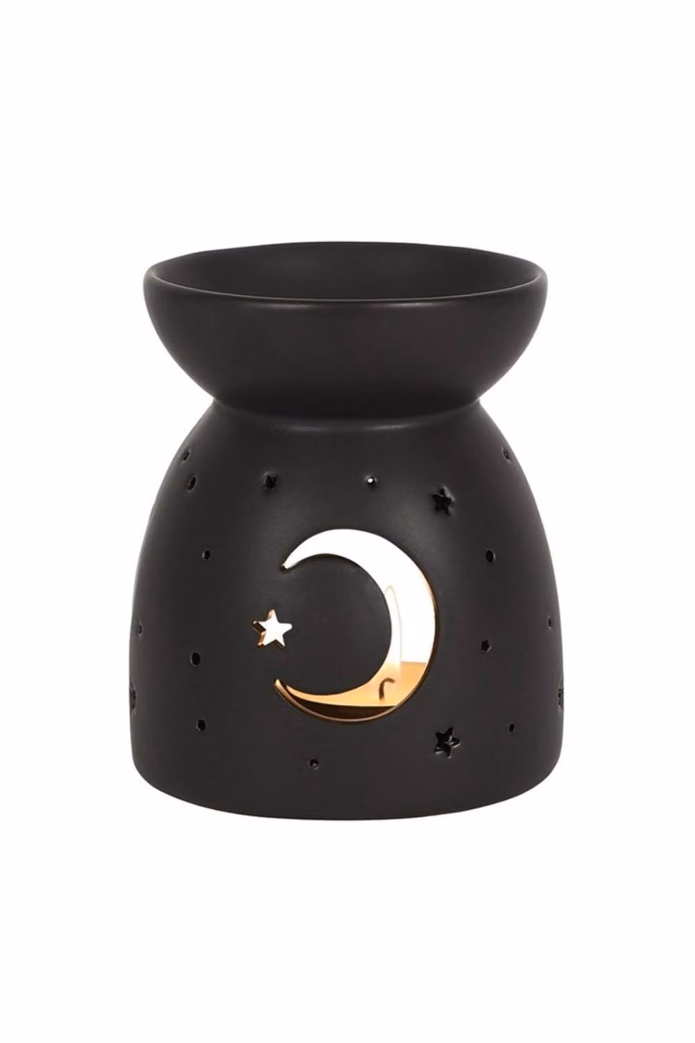 KDMD Black Mystical Moon Ceramic Cut Out Oil Burner for Tealights – 2