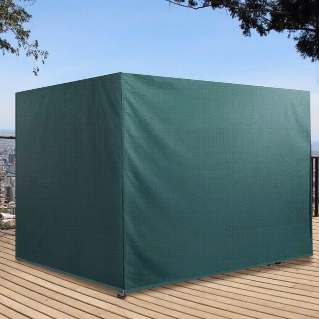 NESTLUNE Green Patio Swing Chair Cover, Water Repellent Polyethylene Protector, W/D/H: 215 x 155 x 150 cm – 1