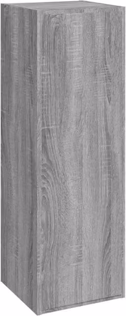 Berkfield Home Set of 2 Grey Sonoma TV Cabinets in Engineered Wood, W/D/H: 30.5 x 30 x 90 cm