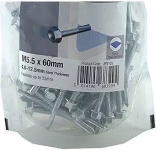 JCP Construction Products Metalfix Self-Drilling Screws, Silver, 750 Pack
