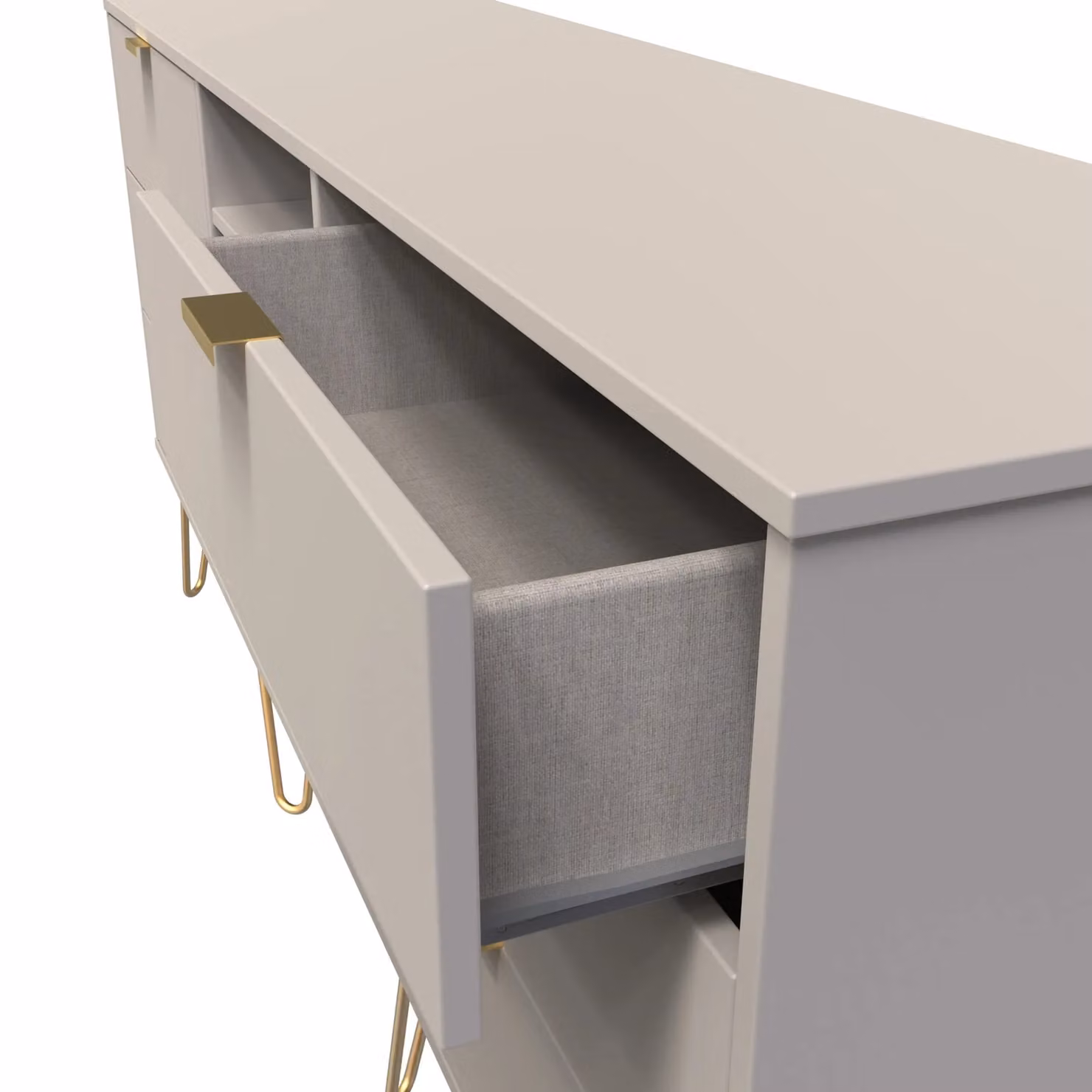 Ready Assembled 2 U Fuji 6 Drawer Sideboard in Taupe – 3