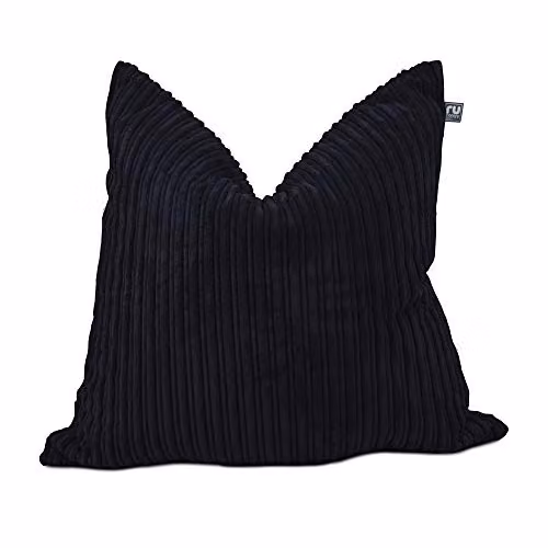 rucomfy Jumbo Cord Bean Bag Floor Cushion in Black