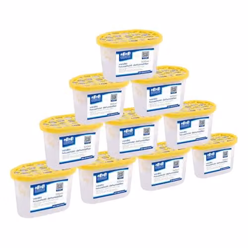 Harbour Housewares Interior Dehumidifiers, 500ml, Pack of 10, Yellow – 1