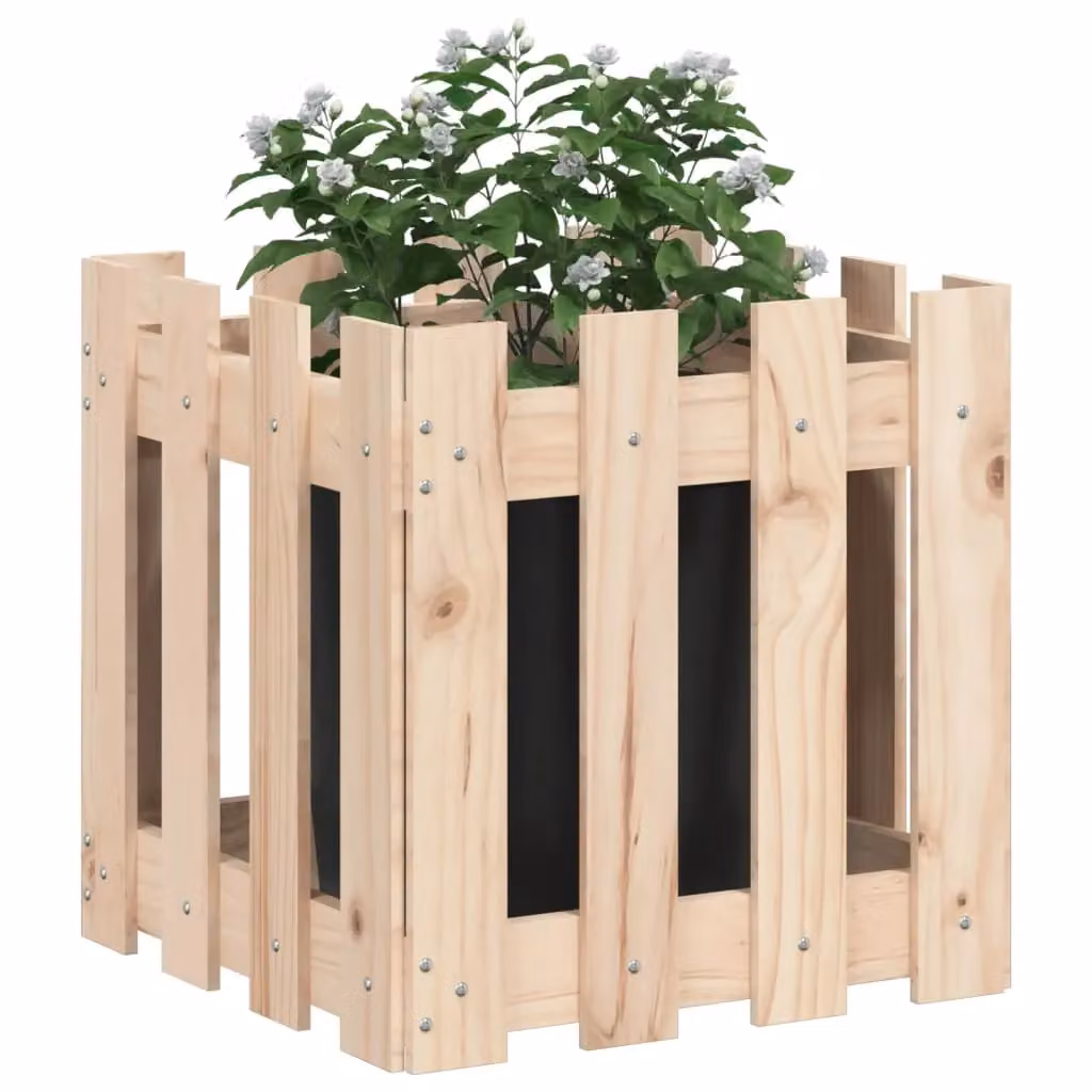 Berkfield Home Ornamental Garden Planter Tub in Brown and Beige, W/D/H: 40 x 40 x 40 cm – 2