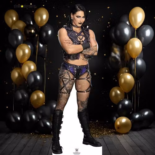 Star Cutouts WWE Rhea Ripley Mami Lifesize Cardboard Cutout, Multicolour Wrestling Fan Display and Party Decoration – 6