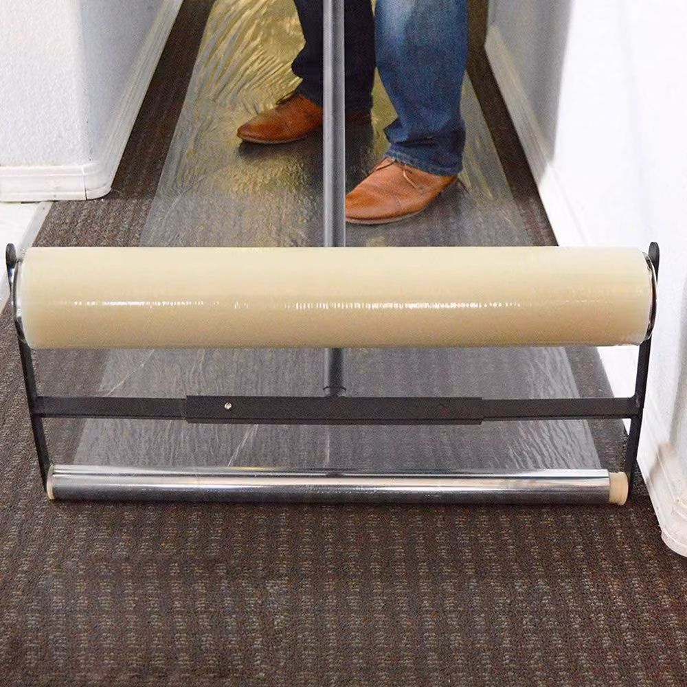 FORGEVIO Self Adhesive Carpet Floor Protector Roll, Clear Construction Film, W: 52 cm, L: 10000 cm – 4