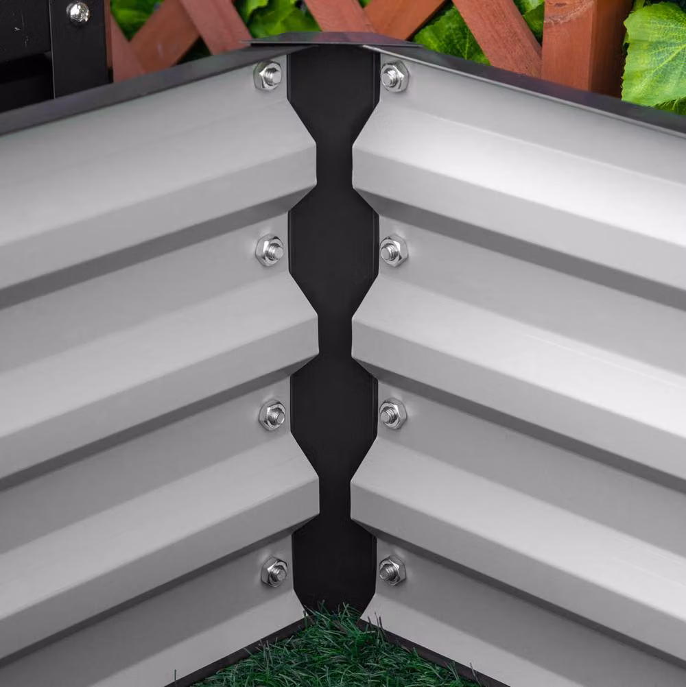 STILVORA Set of 2 Steel Grey Planter Tub Boxes, 60 cm – 5