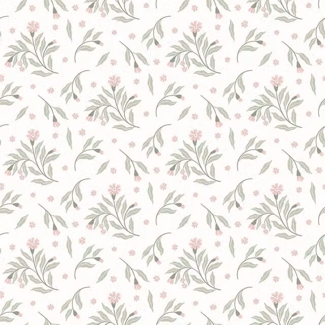 I Love Wallpaper Meadow Flower Dance Botanical Floral Wallpaper in Soft Pink