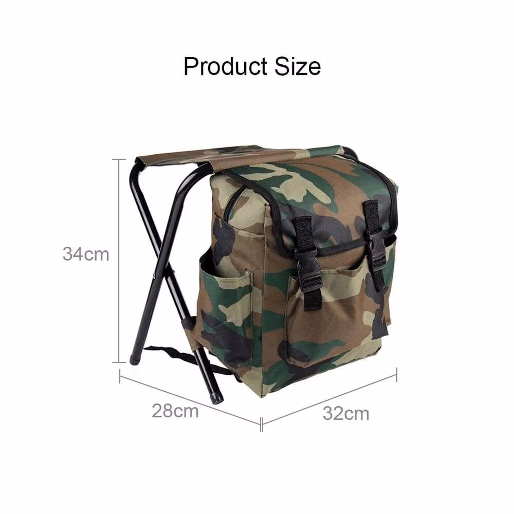Havendro Foldable Seat Bag Backpack for Camping and Hiking in Black and Multicolour – 2