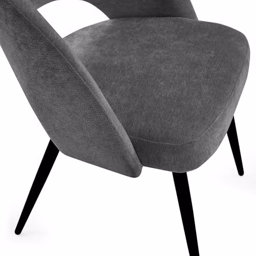 Julian Bowen Ella Set of 2 Upholstered Dining Chairs in Beige, Brown and Grey – 5