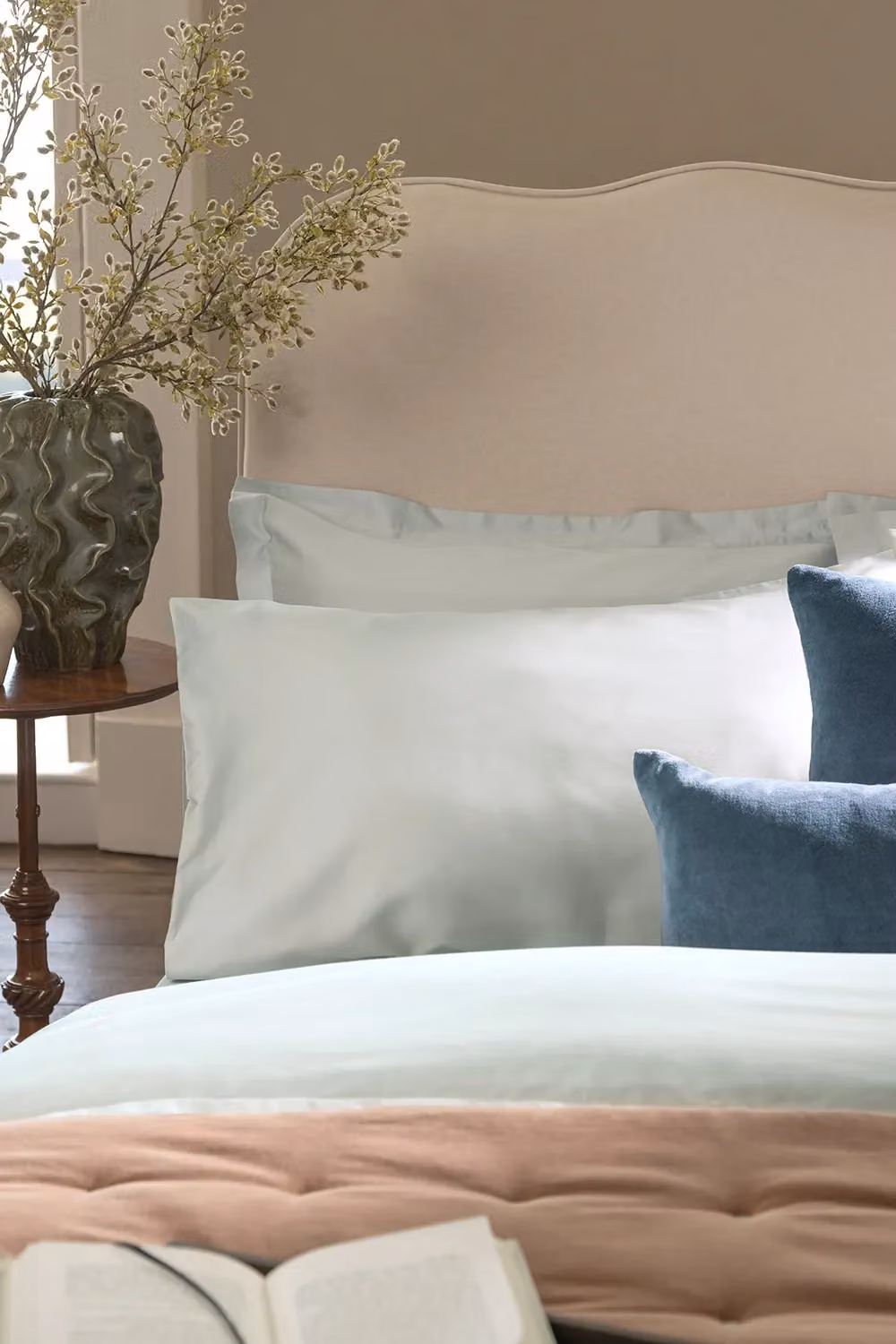 Christy 400TC Luxury Mako Satin Cotton Pillowcases, 2 Pack, Grey, W/H: 50 x 75 cm – 2
