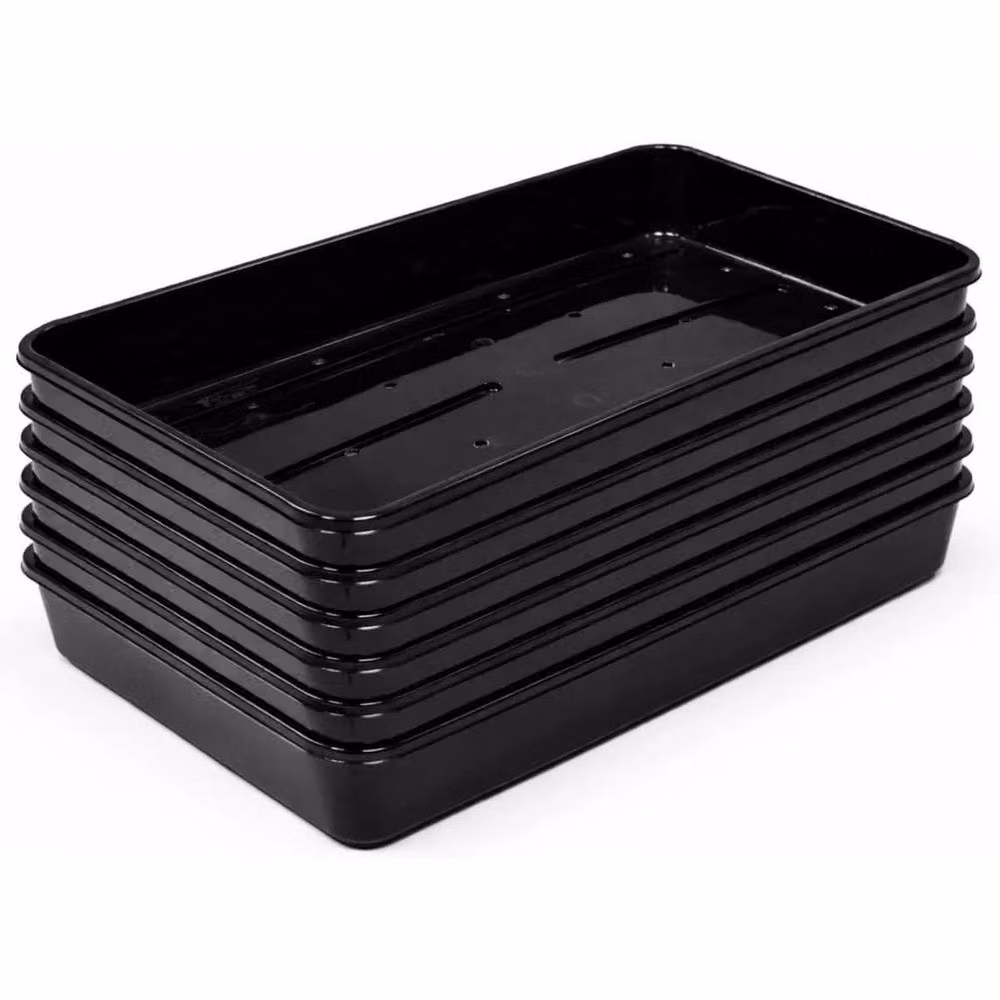SPETLEK Set of 6 Black Seed Trays with Drainage Holes – 3