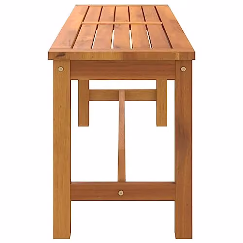 vidaXL Brown Acacia Wood Garden Bench W/D/H: 110 x 35 x 45 cm – 4