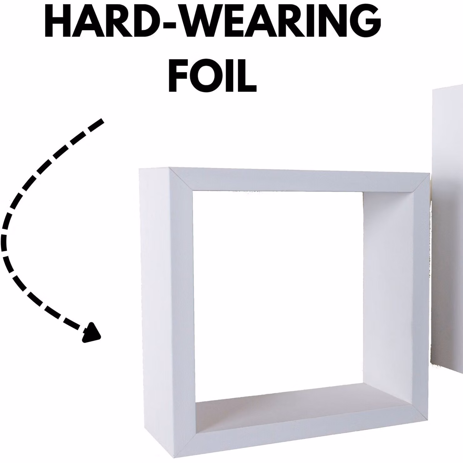 Hudson Set of 2 Matt White Wall Mounted Open Back Cubes – 2