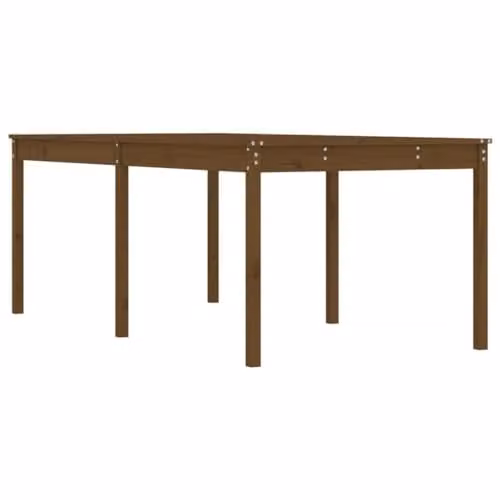vidaXL Garden Table in Honey Brown, Solid Pine Wood, W: 203.5 cm, D: 100 cm, H: 76 cm – 1