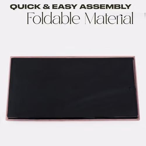 OHS Rectangular Velvet Storage Ottoman in Pink – 4