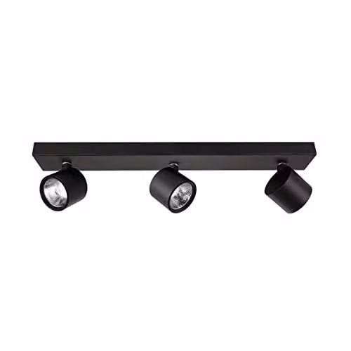 Netlighting Boniva Modern LED Ceiling Spotlight Bar in Black with Warm White 3000K Light