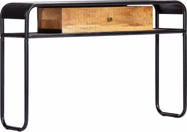 Berkfield Home Vintage Brown Solid Mango Wood Console Table, W/D/H: 118 x 30 x 75 cm – 1