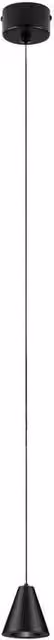 Nova Luce Minimalist Cylinder LED Pendant Light, Black Aluminium, 5W, 371lm, 3000K