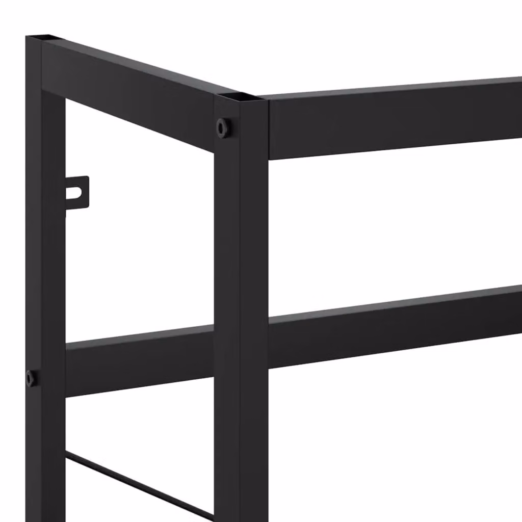 Berkfield Home Industrial Black Metal Bathroom Washbasin Frame, W: 79 cm, D: 38 cm, H: 83 cm – 3