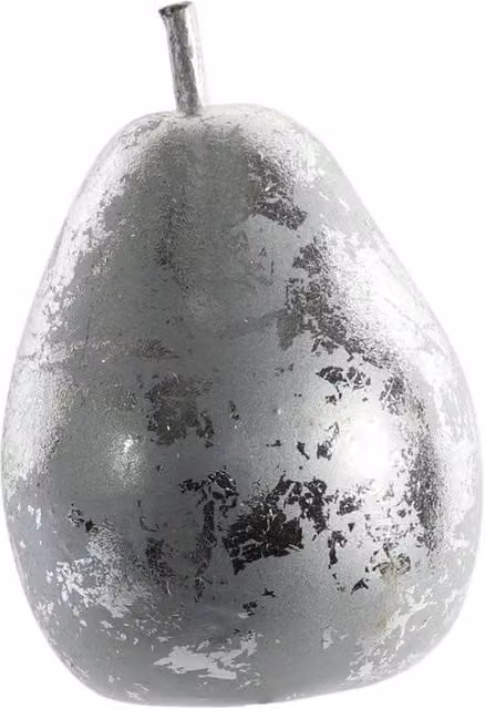 KDMD Silver Metallic Pear Hanging Decoration, 3 Pack