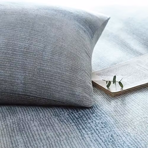 Appletree Hygge Anson Stripe Green Flannelette Duvet Cover and Pillowcase Set, W/D/H: 200 x 200 cm – 2