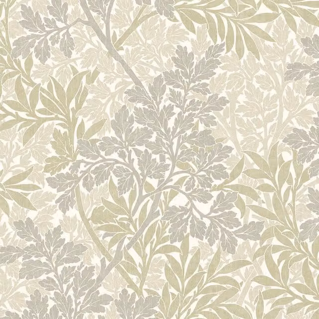 William Morris At Home Foliage Fabric in Blue and Green