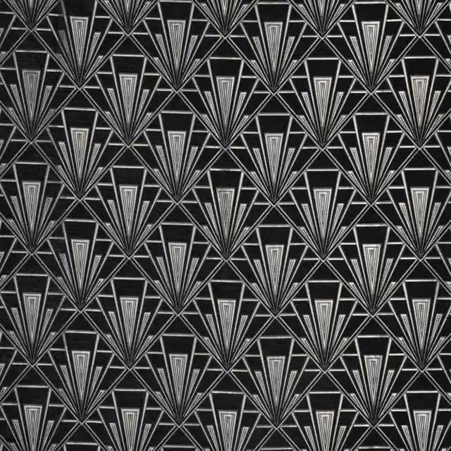 Terrys Gatsby Fabric Erte in Grey, Black and Silver