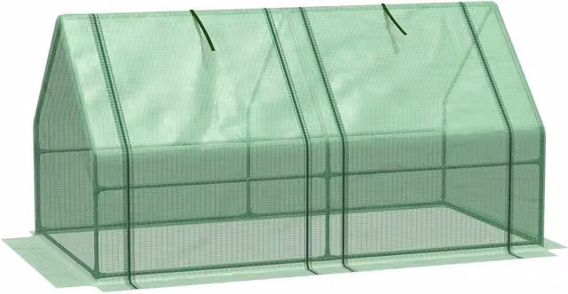 SPETLEK Mini Small Greenhouse with Steel Frame in Green, 0.6m2