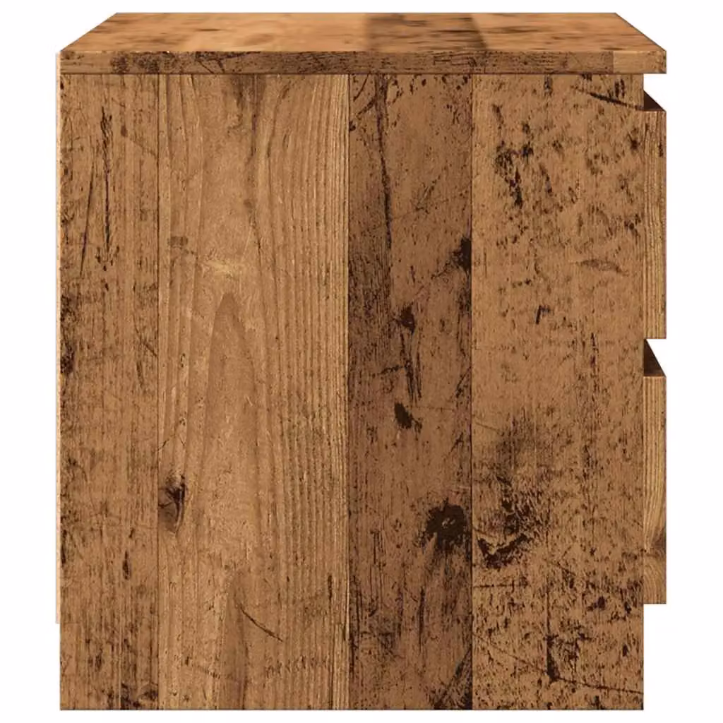 Berkfield Home Set of 2 Bedside Cabinets in Old Wood Brown, W/D/H: 50 x 40 x 43.5 cm – 5