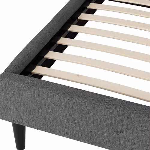 Seconique Verona Double Bed in Grey Upholstered Fabric, W/D/H: 140 x 200 x 137.16 cm – 5