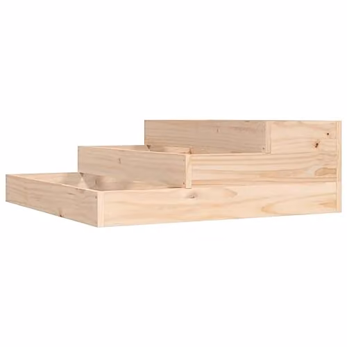 vidaXL Brown Wooden Raised Bed Planter W: 78 cm, D: 78 cm, H: 27 cm – 1