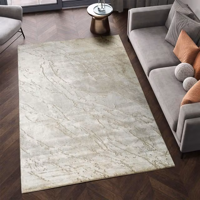 Desire Rugs Novu Modern Abstract Living Room Area Rug in Valley Beige, W: 200 cm, D: 290 cm