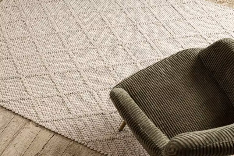 RugsX Tahar Hand-Knotted Wool Rug in Yellow, W/D: 120 x 180 cm