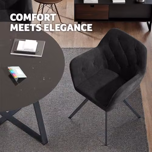 tectake Lucia Armchair in Black – 9