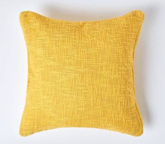 Homescapes Nirvana Yellow Cotton Rectangular Cushion Cover W: 30 cm, H: 50 cm