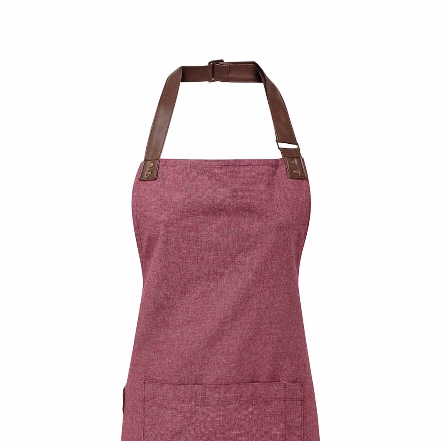 Premier Annex Oxford Faux Leather Bibbed Full Apron in Red – 2