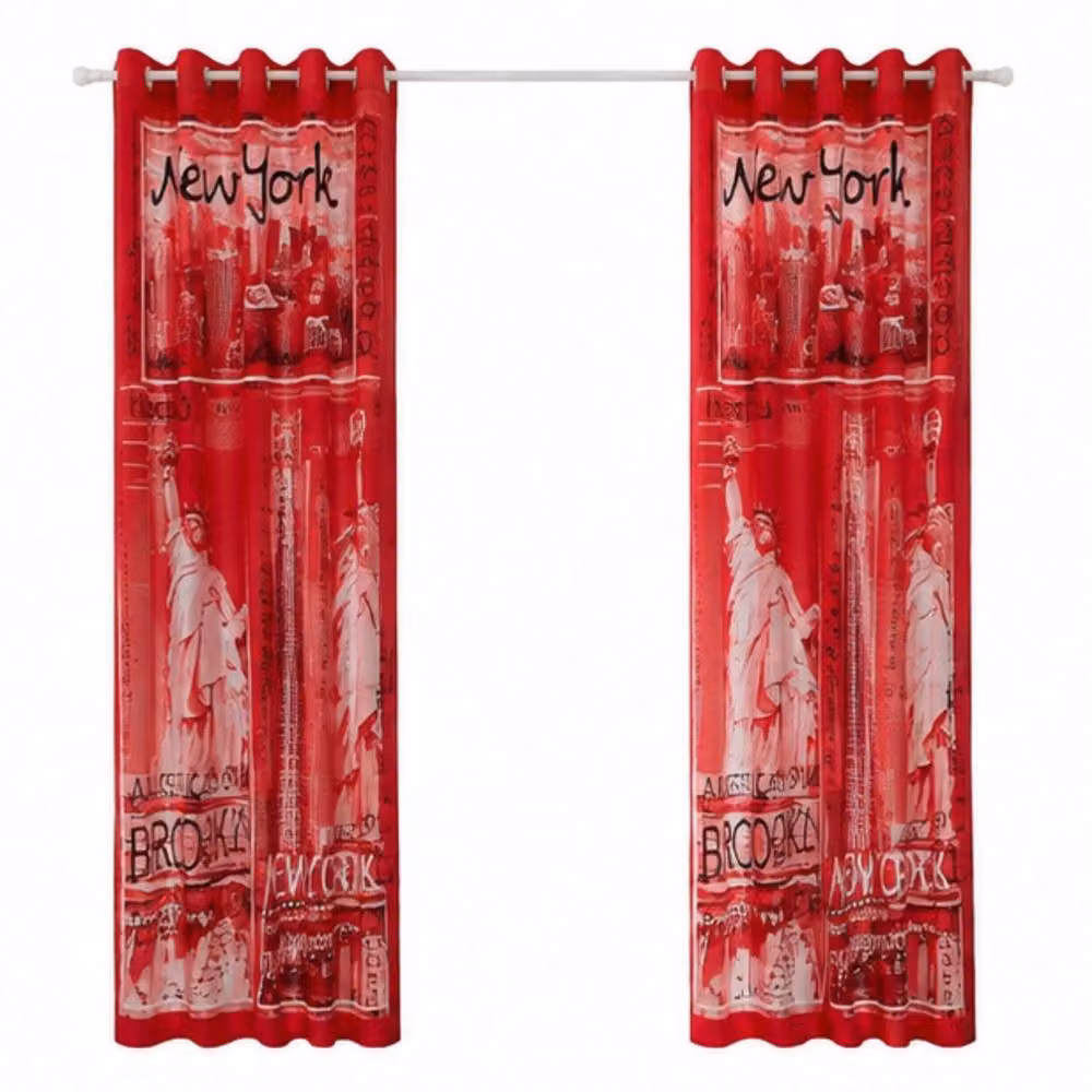Smart Living Inspire Red Poly Cotton Eyelet Curtains, Width: 167 cm, Drop: 183 cm – 3