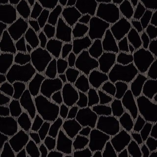 Terrys Kenya Fabric in Silver and Black