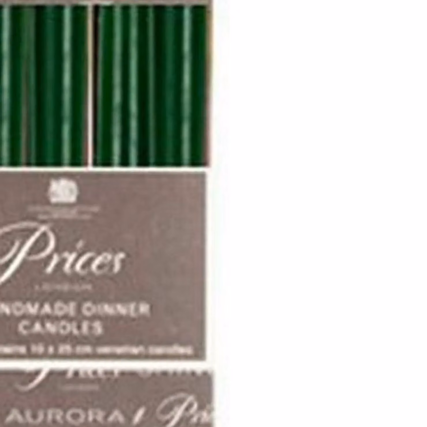 Prices Venetian Candles in Bottle Green, Pack of 10 – 2