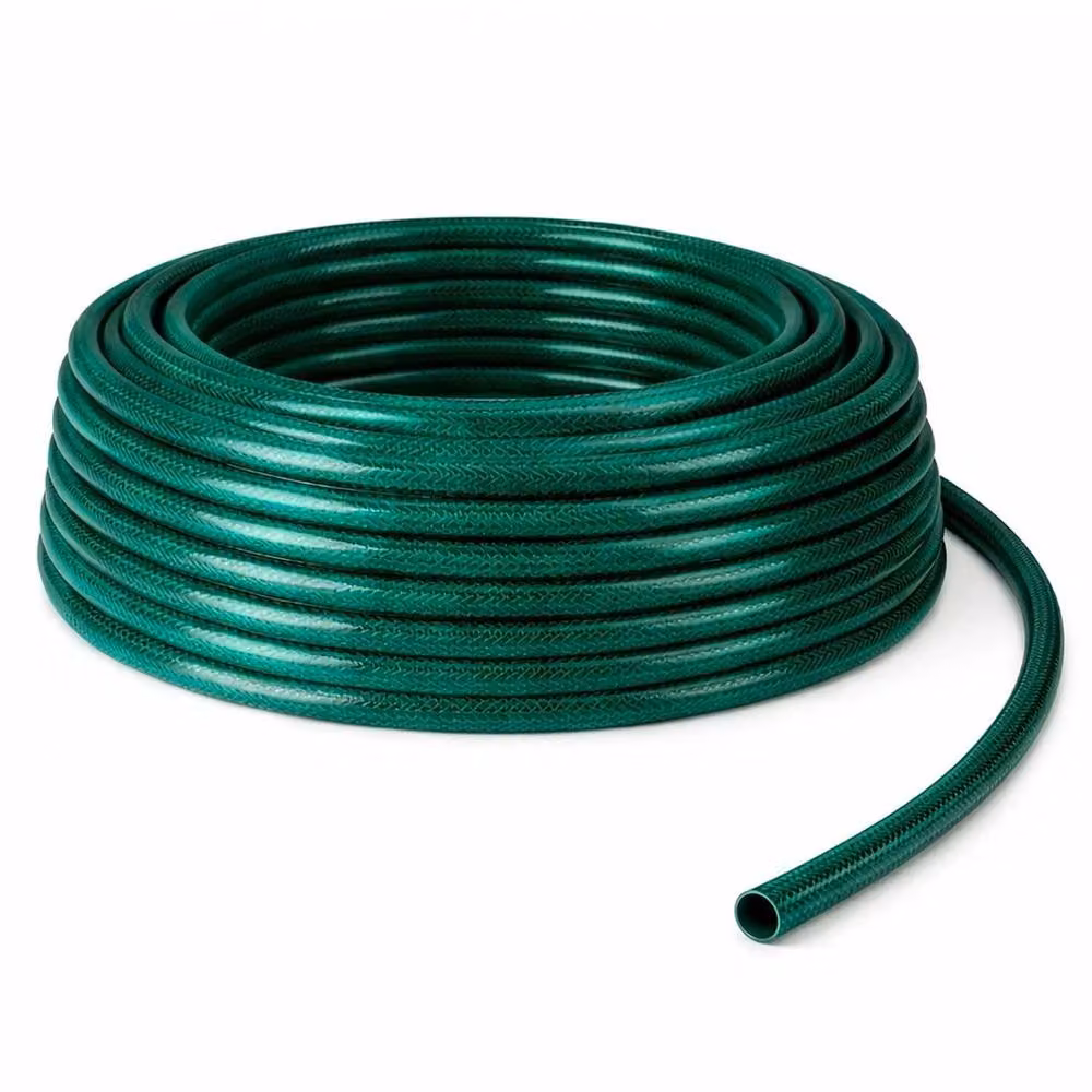 NESTLUNE Reinforced Garden Hose Pipe Kit with Tap Connector and Sprayer, Green, 15m – 5