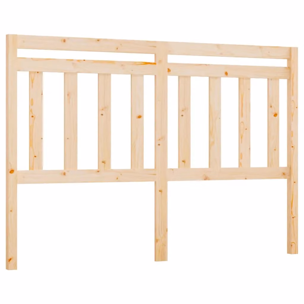 Berkfield Home Rustic Solid Wood Pine Bed Headboard, Brown, W/D/H: 140 x 4 x 100 cm – 2