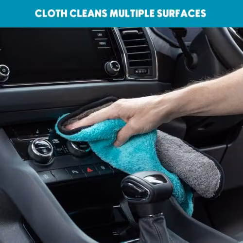 JVL Luxury Microfibre Cleaning Cloth, Turquoise, Petrol and Grey, W: 40 cm, D: 0.5 cm, H: 30 cm – 8