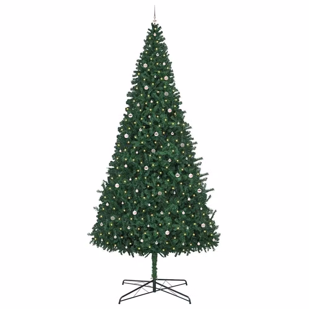 Berkfield Home Green Christmas Tree with Decorative String Lights, 400 cm – 3