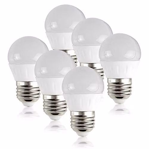 MiniSun Pack of 6 4W LED E27 Golfball Energy Saving Bulbs in Warm White