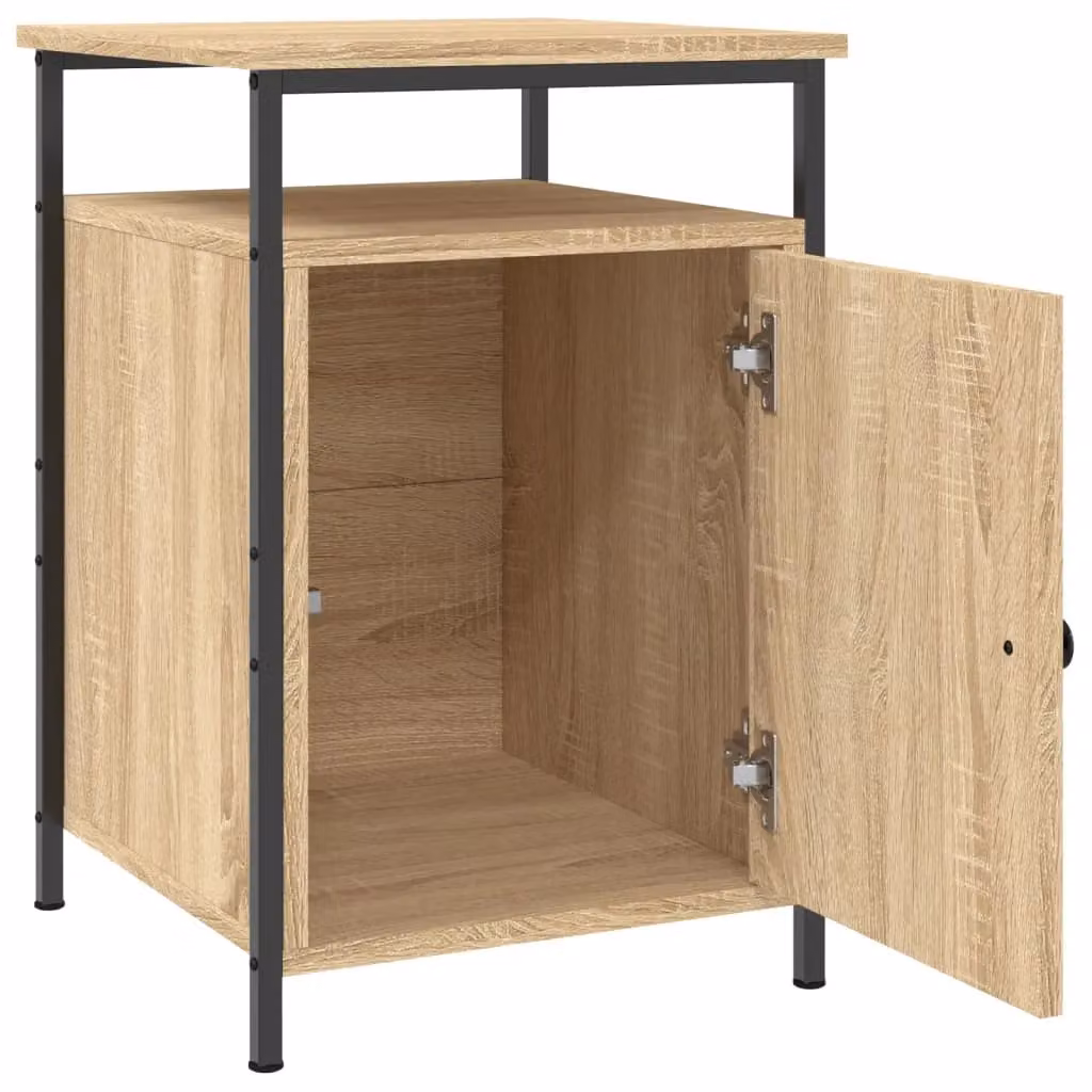Berkfield Home Set of 2 Sonoma Oak Bedside Cabinets in Brown, W/D/H: 40 x 42 x 60 cm – 2